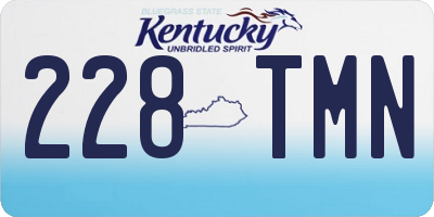 KY license plate 228TMN