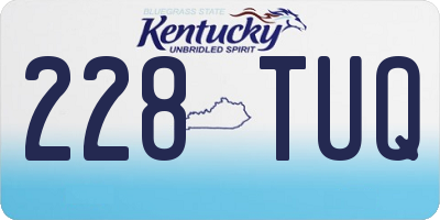 KY license plate 228TUQ