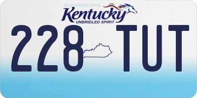 KY license plate 228TUT