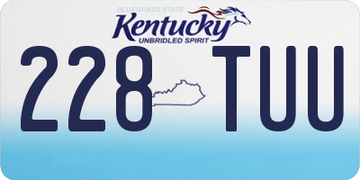 KY license plate 228TUU
