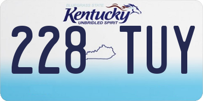 KY license plate 228TUY