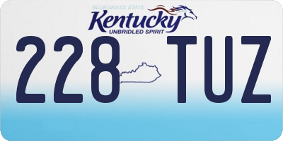 KY license plate 228TUZ