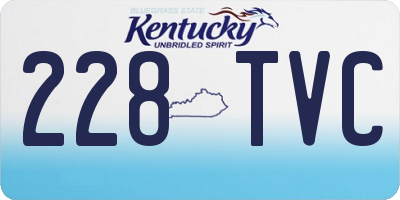 KY license plate 228TVC