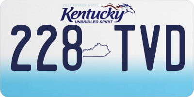 KY license plate 228TVD