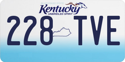KY license plate 228TVE