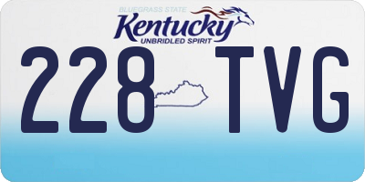 KY license plate 228TVG