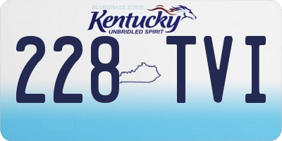 KY license plate 228TVI