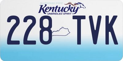 KY license plate 228TVK