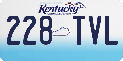 KY license plate 228TVL