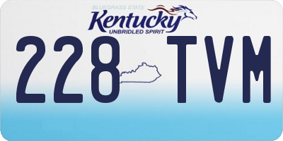 KY license plate 228TVM