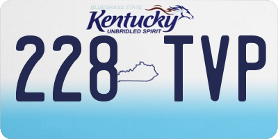 KY license plate 228TVP