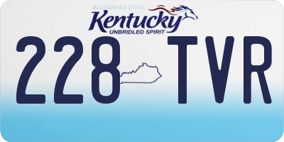 KY license plate 228TVR