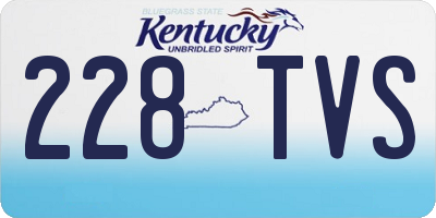 KY license plate 228TVS