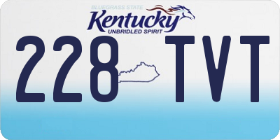 KY license plate 228TVT