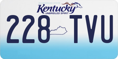 KY license plate 228TVU