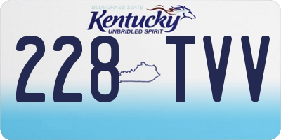 KY license plate 228TVV
