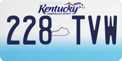 KY license plate 228TVW