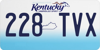 KY license plate 228TVX