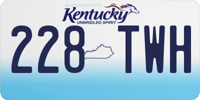 KY license plate 228TWH