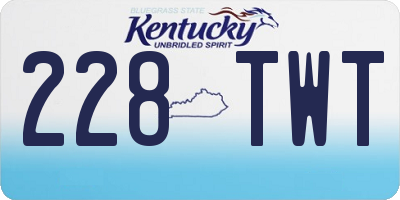 KY license plate 228TWT
