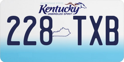 KY license plate 228TXB