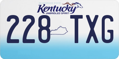 KY license plate 228TXG