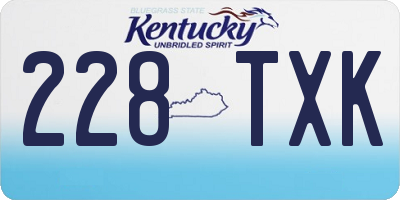 KY license plate 228TXK