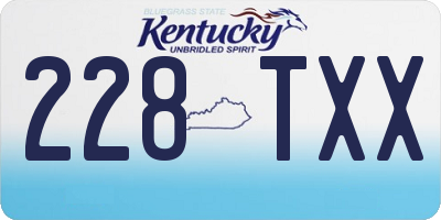 KY license plate 228TXX