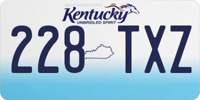 KY license plate 228TXZ