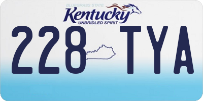 KY license plate 228TYA