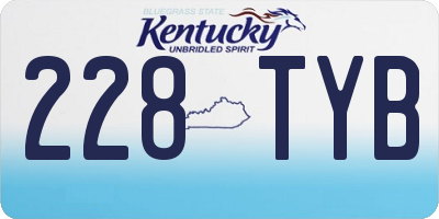 KY license plate 228TYB