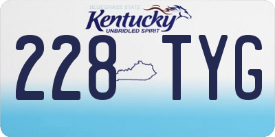 KY license plate 228TYG