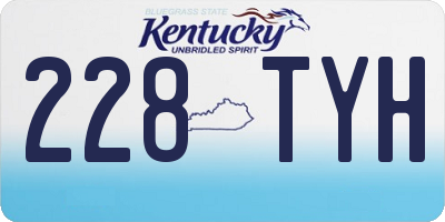 KY license plate 228TYH
