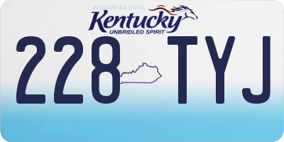 KY license plate 228TYJ