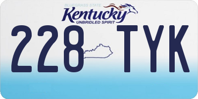 KY license plate 228TYK