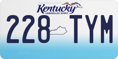KY license plate 228TYM