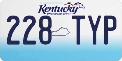 KY license plate 228TYP