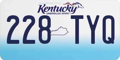 KY license plate 228TYQ