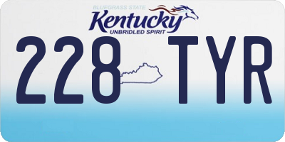 KY license plate 228TYR