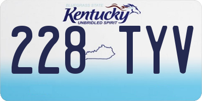 KY license plate 228TYV