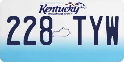 KY license plate 228TYW