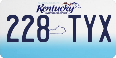 KY license plate 228TYX
