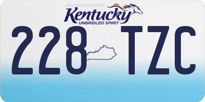 KY license plate 228TZC