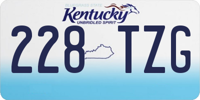 KY license plate 228TZG