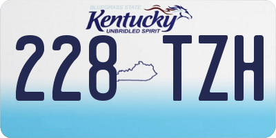 KY license plate 228TZH
