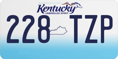 KY license plate 228TZP