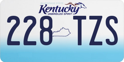 KY license plate 228TZS