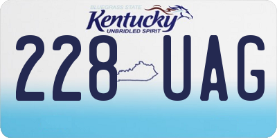 KY license plate 228UAG