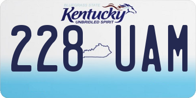 KY license plate 228UAM