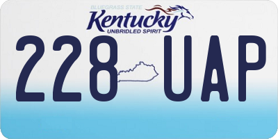 KY license plate 228UAP